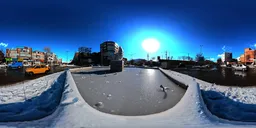 Snowy City Square Sculpture