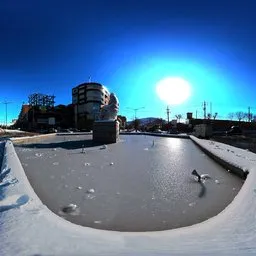 Snowy City Square Sculpture