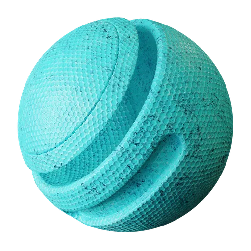 Patterned blue metal hexagonal