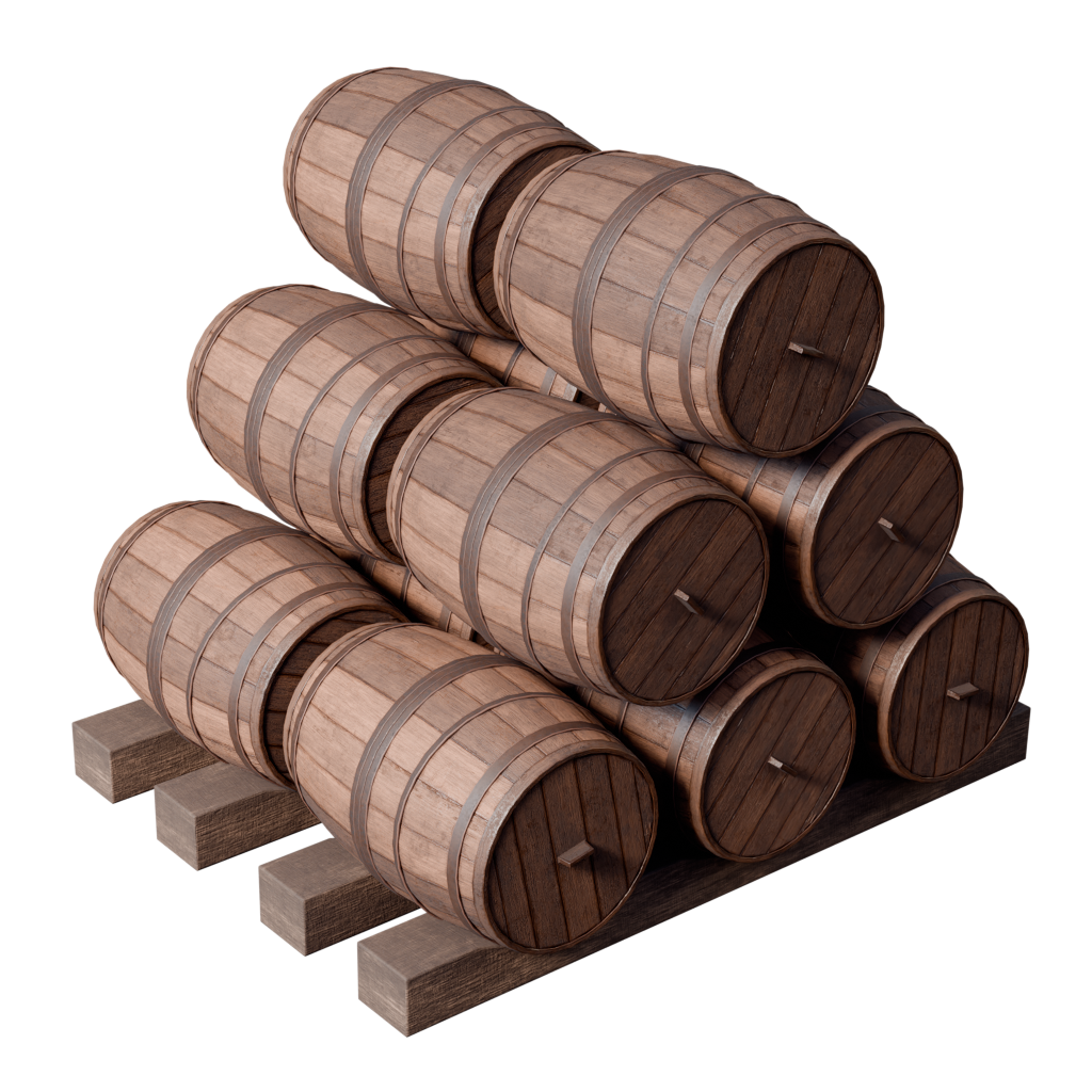 Wooden Barrels | Containers models | Blendkit