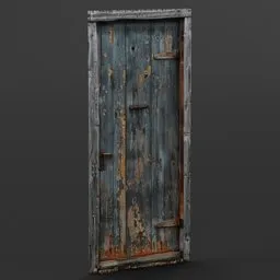 Aged plank wooden door for shads