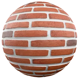 Painted Brick Wall White Mortar