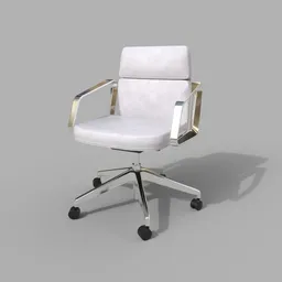 LAS Lead Low Chair White Leather