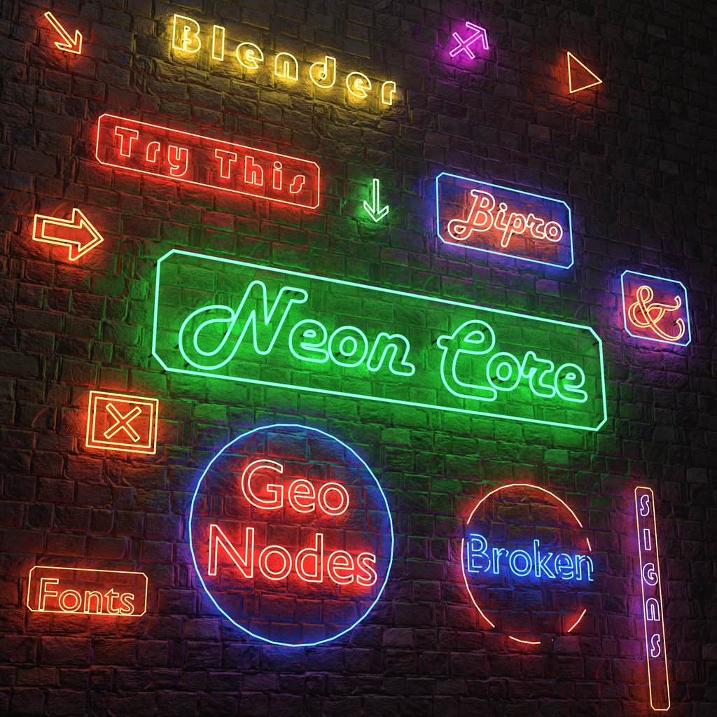 Neon Sign Generator | FREE Geometry Nodes Generators Node Groups | Blendkit
