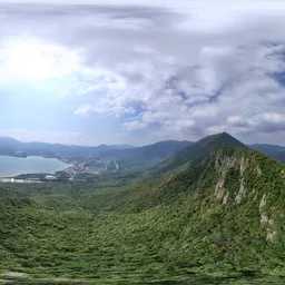 Green tree mountain cloud bluesky