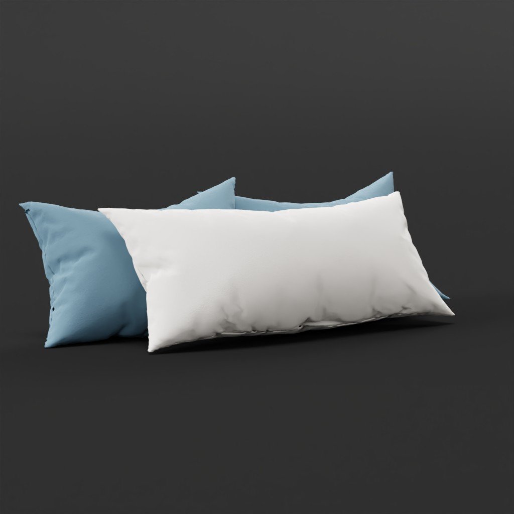 Pillow Set A FREE Pillows models BlenderKit