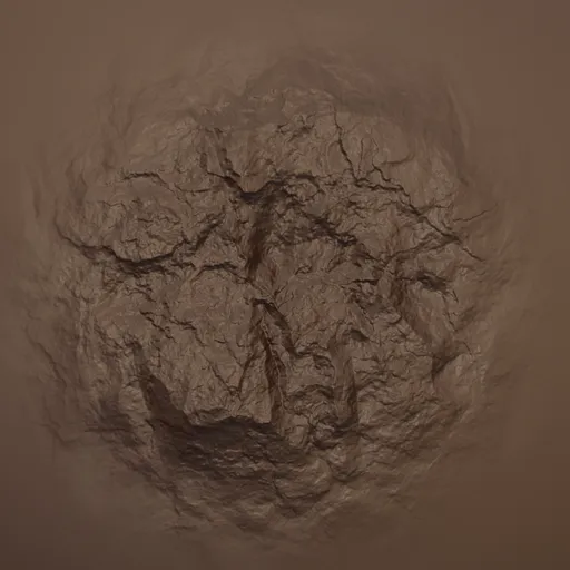 High-detail Rock Cliff Brush for 3D sculpting, compatible with Blender, creates realistic rock textures on 3D models.