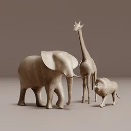 African Savanah Animal Carvings