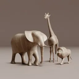 African Savanah Animal Carvings