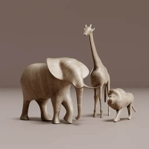 African Savanah Animal Carvings