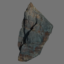Highly detailed Blender 3D rocky cliff model with realistic textures and shadows, suitable for environment design.