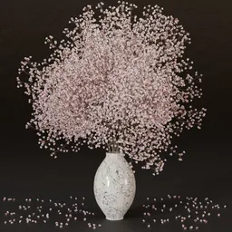 SJ-Serene Gypsophila Pink Bouquet
