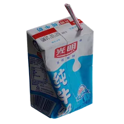"3D model of a Milk Box for Blender 3D, featuring a toothbrush and rendered with blue edges. Perfect for food and drink related projects."