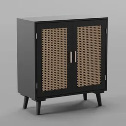 Century Rattan Cabinet