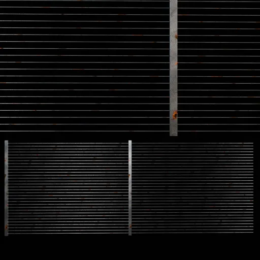 Unmodified metal Fence