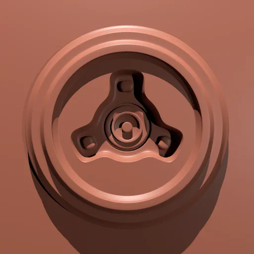 Detailed 3D sculpting brush imprint with futuristic plug design for Blender modeling.