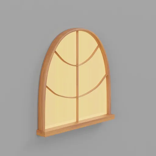 Single Arched Wooden Window