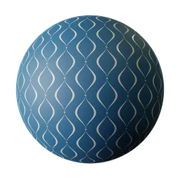 Detailed blue plaster PBR material for 3D modeling, suitable for Blender and other 3D apps.