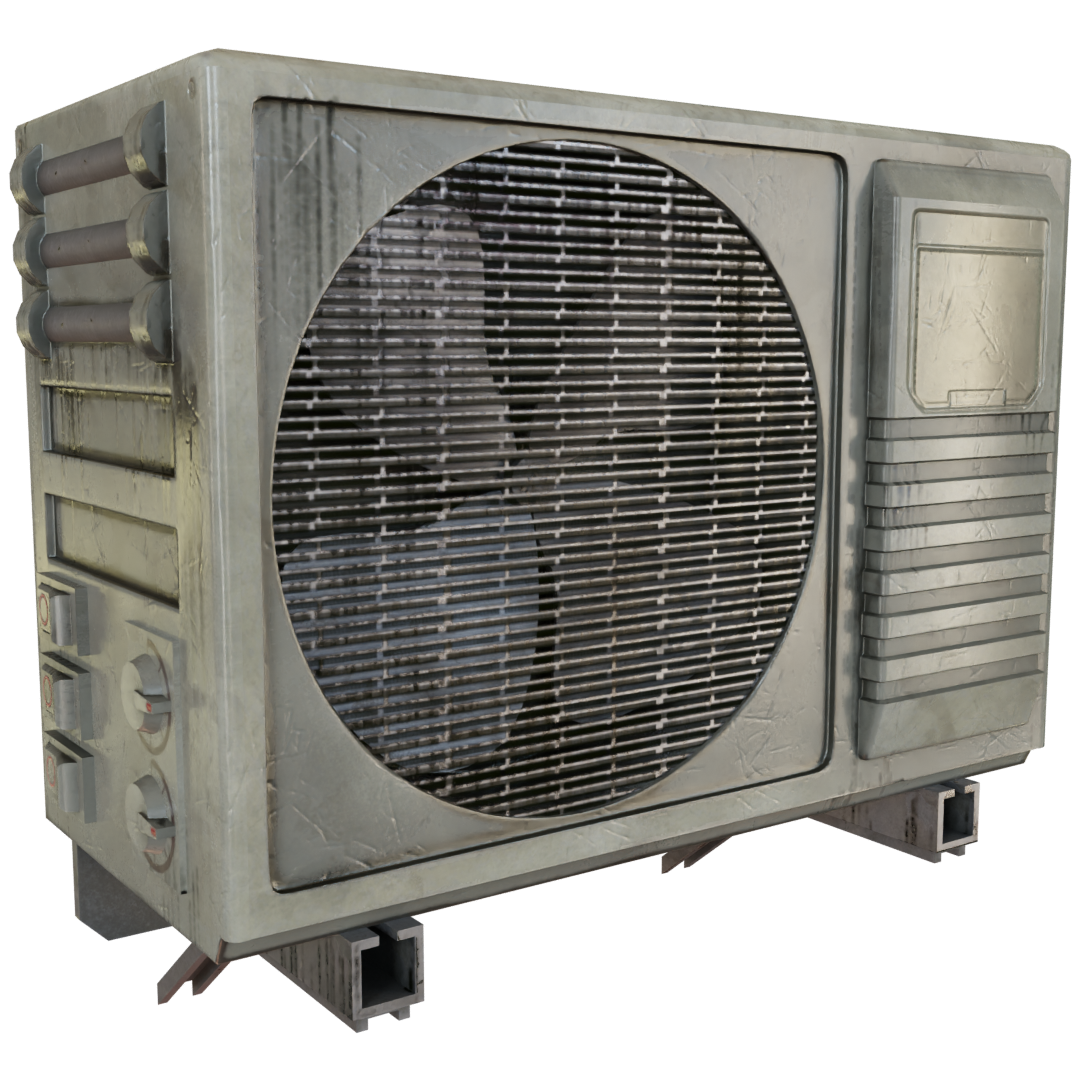 Air conditioner 3D Exterior element models BlenderKit