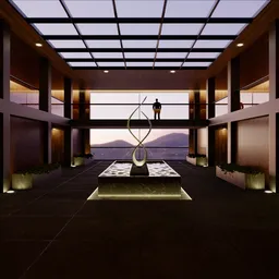 Modern interior entrance