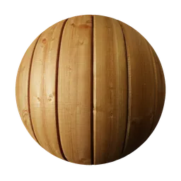 2K PBR wood texture for Blender 3D with realistic displacement, suitable for floor or fence material modeling.