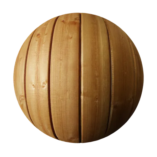 2K PBR wood texture for Blender 3D with realistic displacement, suitable for floor or fence material modeling.