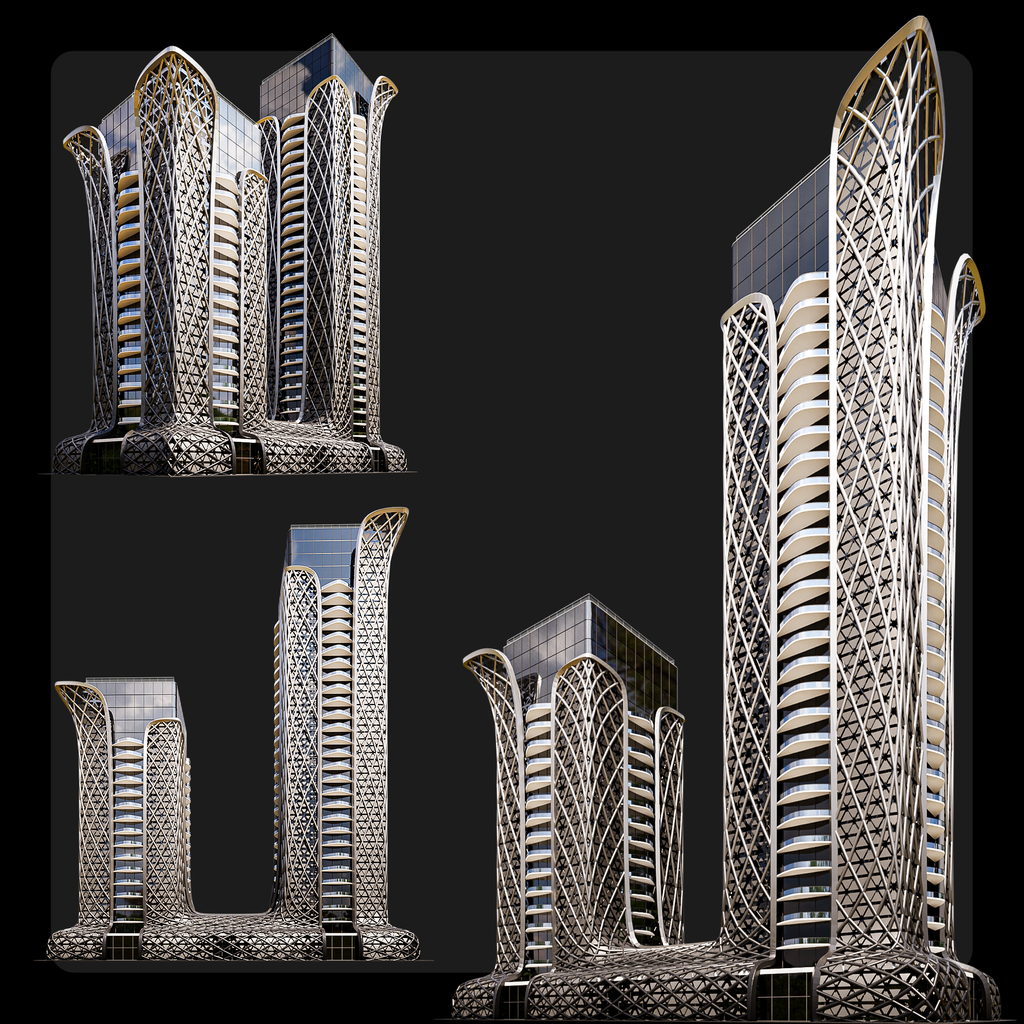 High-Rise Building | Commercial Buildings Models | BlenderKit