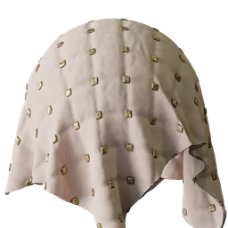 Medieval Studded Beige Fabric