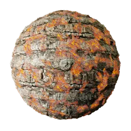 Volcanic Lava Stone texture for 3D modeling, 2K PBR material with displacement, suitable for soil simulation in Blender and other software.