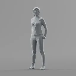 Lowpoly Female Standing