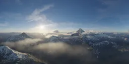 Snow Mountain Peak Sunset