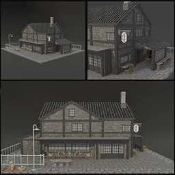 Black Brick style coffee shop building