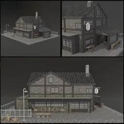 Black Brick style coffee shop building