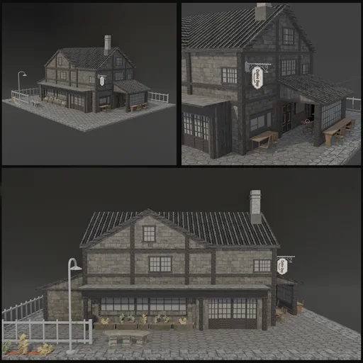 Black Brick style coffee shop building