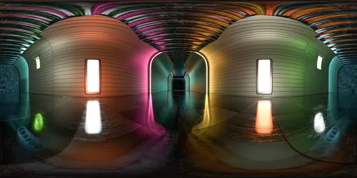 SciFi Corridor Stylized HDRI Tunnel