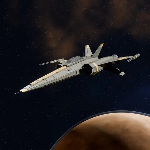 Sci Fi Spaceship Interceptor Fighter