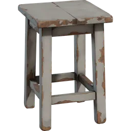 Painted Wooden Stool