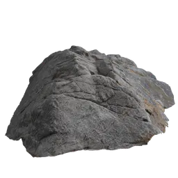 Detailed granite rock 3D model with realistic textures for Blender environmental design.