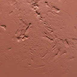 Detailed 3D sculpting brush effect for zombie skin texture in Blender modeling.