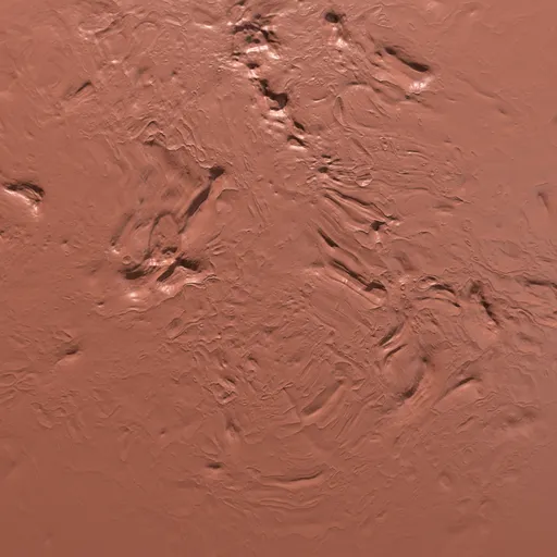 Detailed 3D sculpting brush effect for zombie skin texture in Blender modeling.