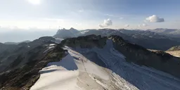Aerial Mountain Glacier Sunny