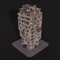 High Detail Abandoned Building