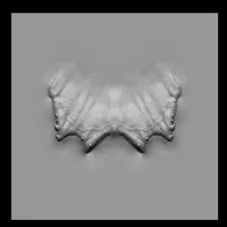 3D sculpting brush imprint for aquatic creature detailing, compatible with Blender, ideal for fish scale textures.