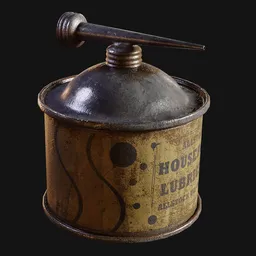 1900s Domestic Lubricant Can Branded