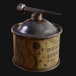 1900s Domestic Lubricant Can Branded