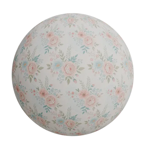 Botanical floral wallpaper