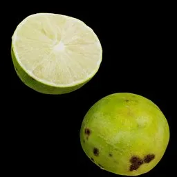 Halved sweet lime