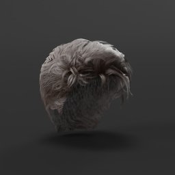 "Male Hairs Cards - a versatile 3D model for Blender 3D with shaggy haircut and fur scarf. Compatible with both EVEE and CYCLES rendering, it offers many options for creating your own unique character. Perfect for headwear enthusiasts, gamers, and digital artists."