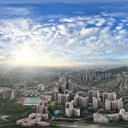 Sunset cloud bluesky building