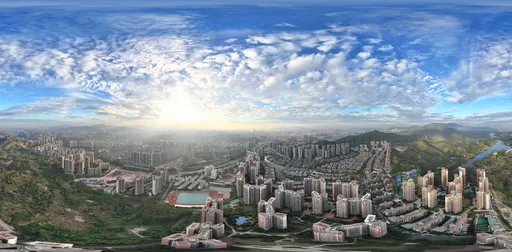 Sunset cloud bluesky building
